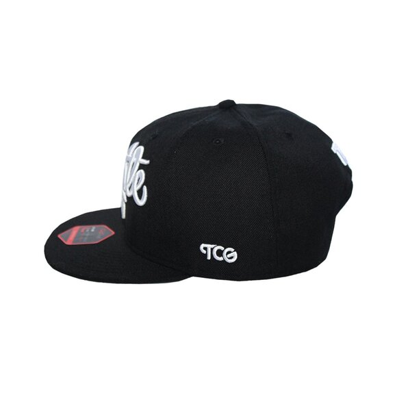 Hustle - T.O. - The Cap Guys TCG / Inspired Exclusives White and Black Snapback - Picture 5 of 17